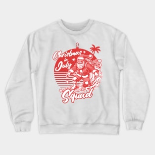 Christmas in July Squad - Santa Surfing Crewneck Sweatshirt